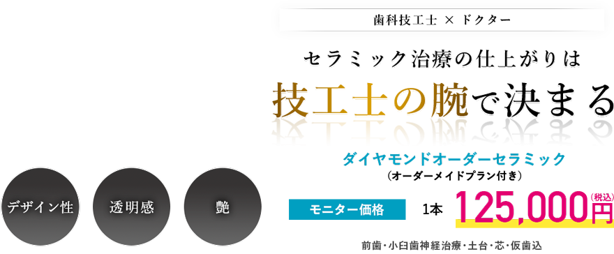 セラミック治療の仕上がりは 技工士の腕で決まる