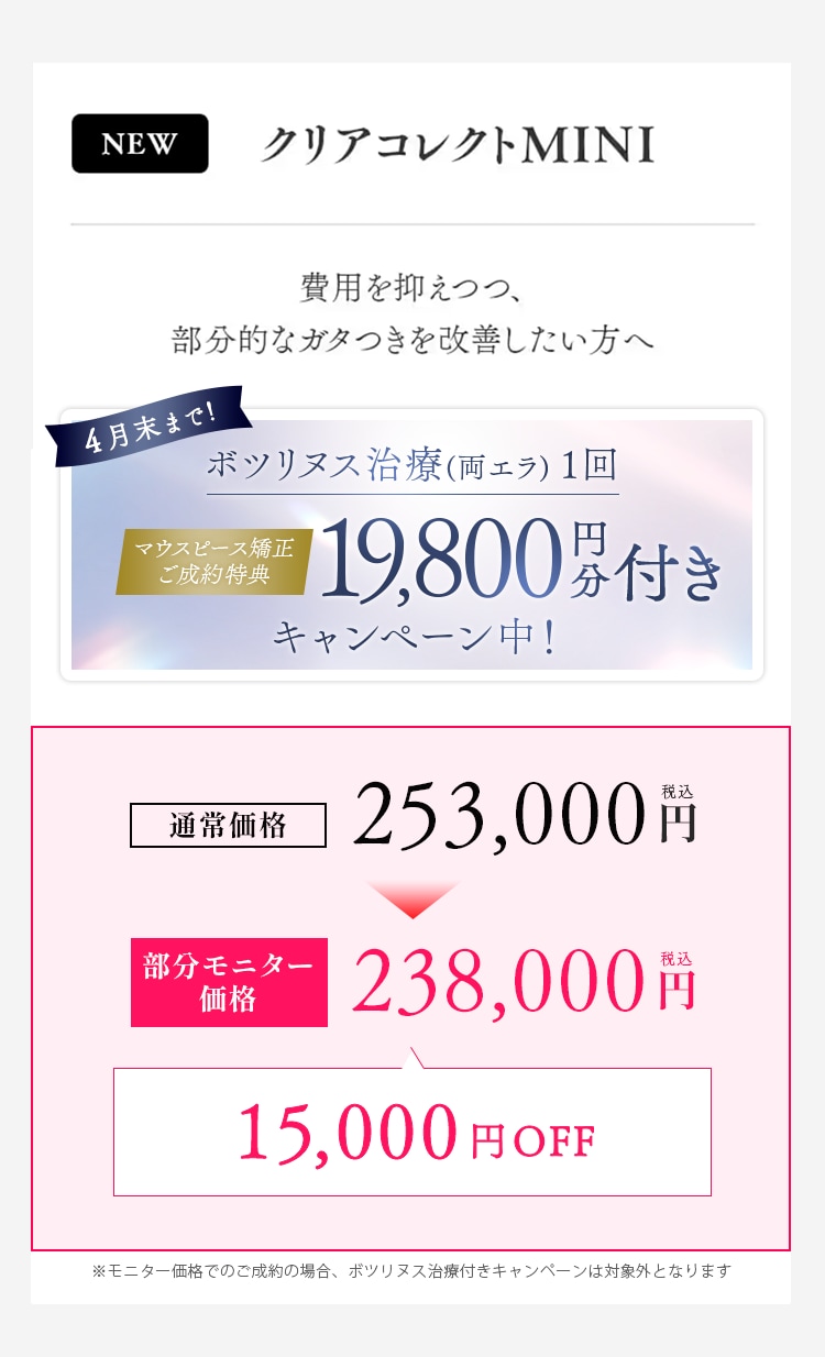 クリアコレクトMINI 料金
