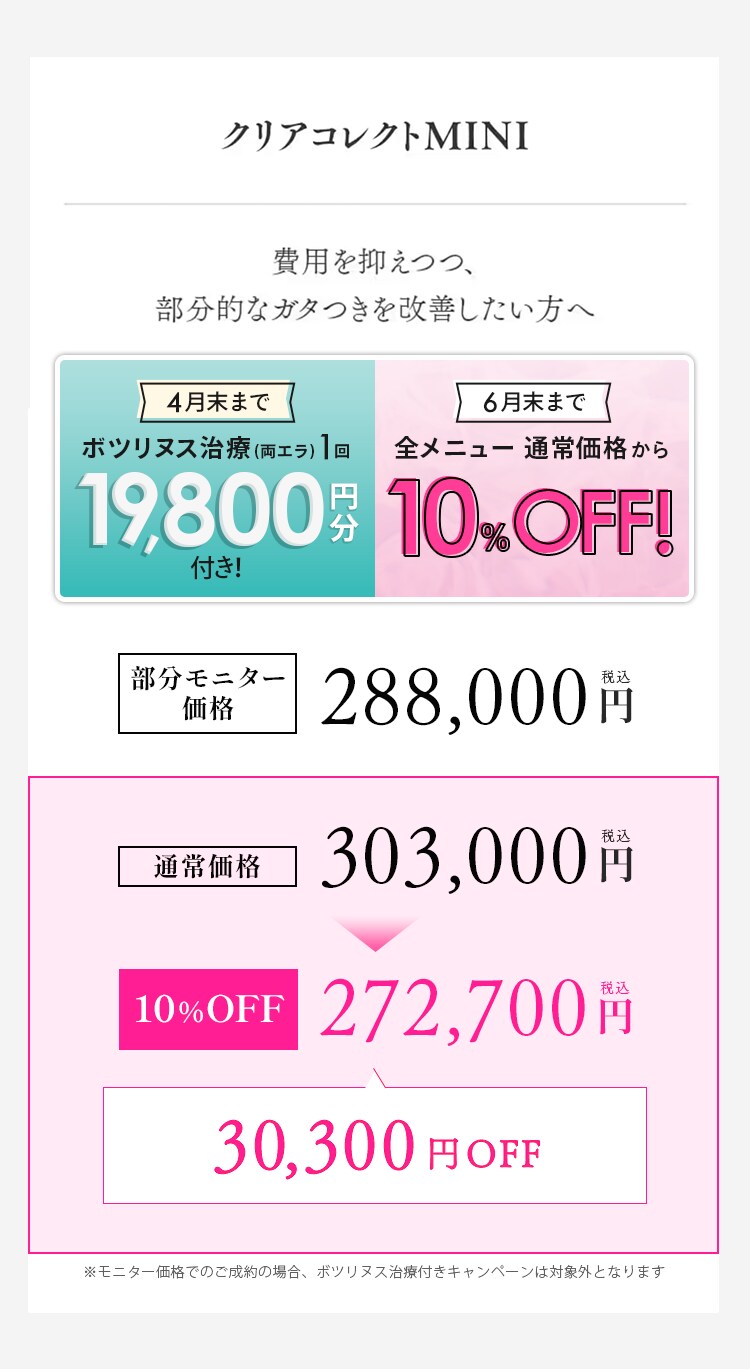 クリアコレクトMINI料金