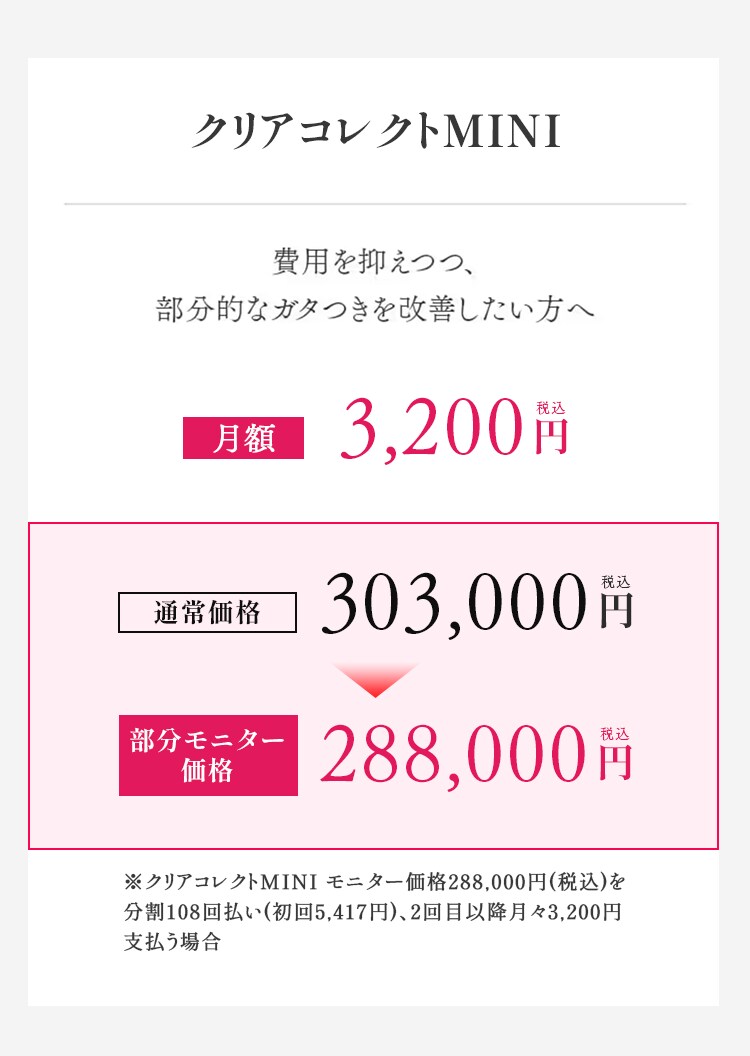 クリアコレクトMINI料金