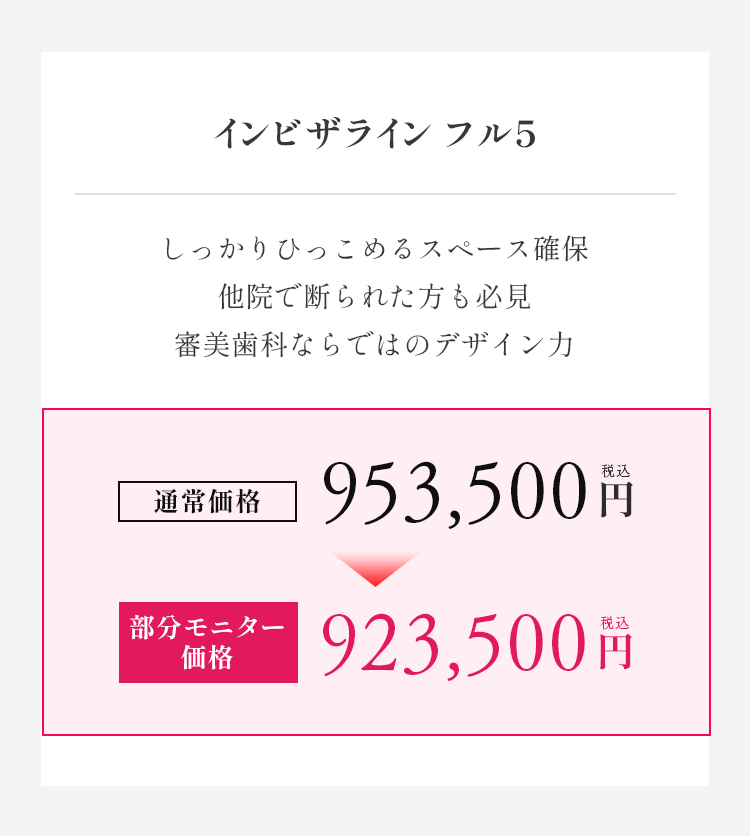 インビザラインフル5 料金