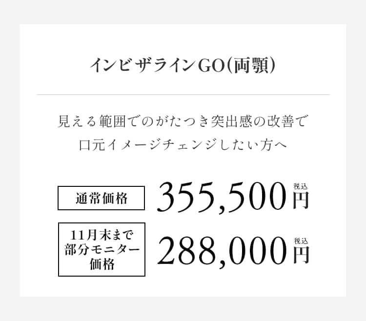 インビザラインGO 料金
