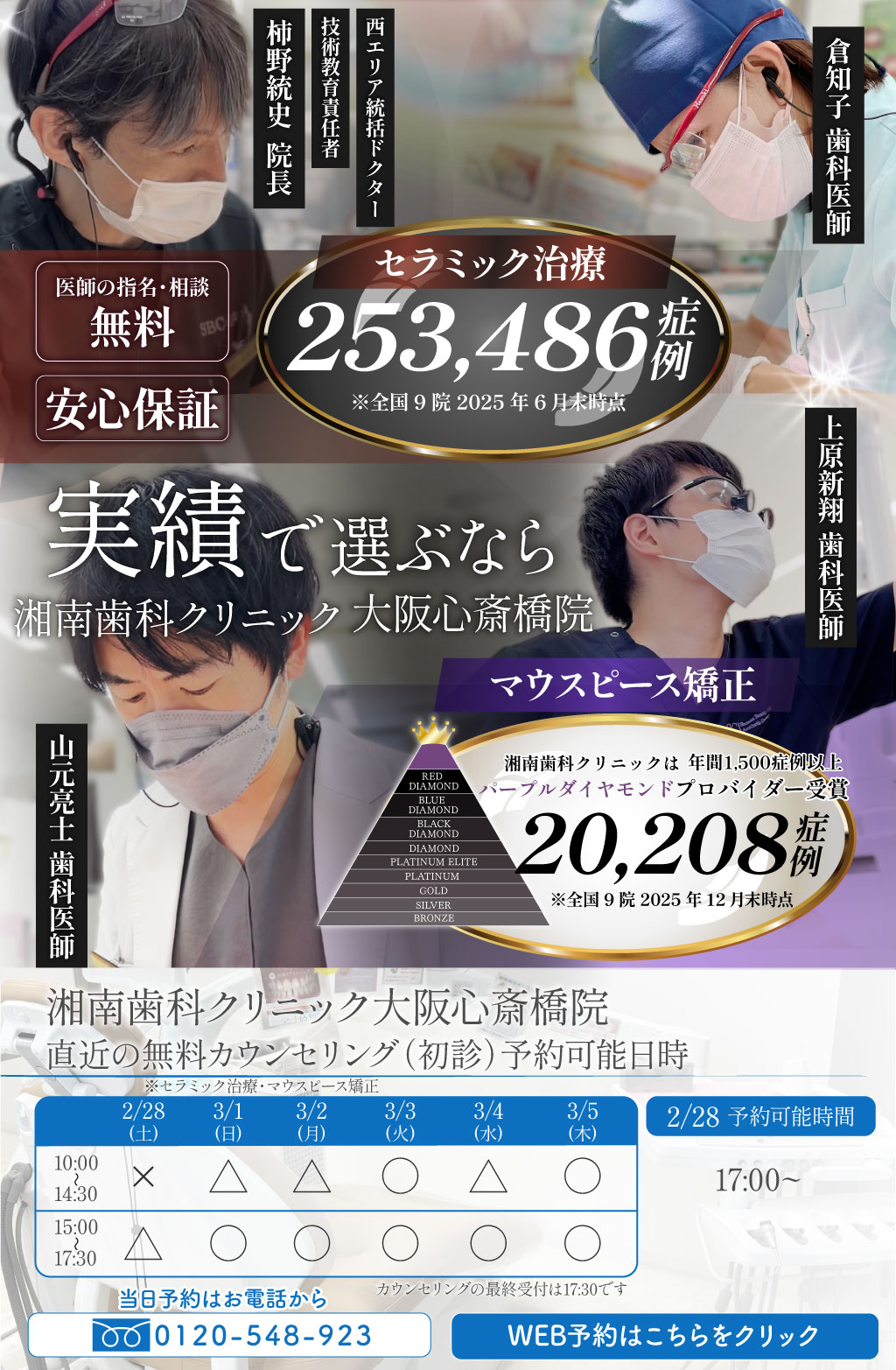 セラミック治療　マウスピース矯正　大阪　心斎橋