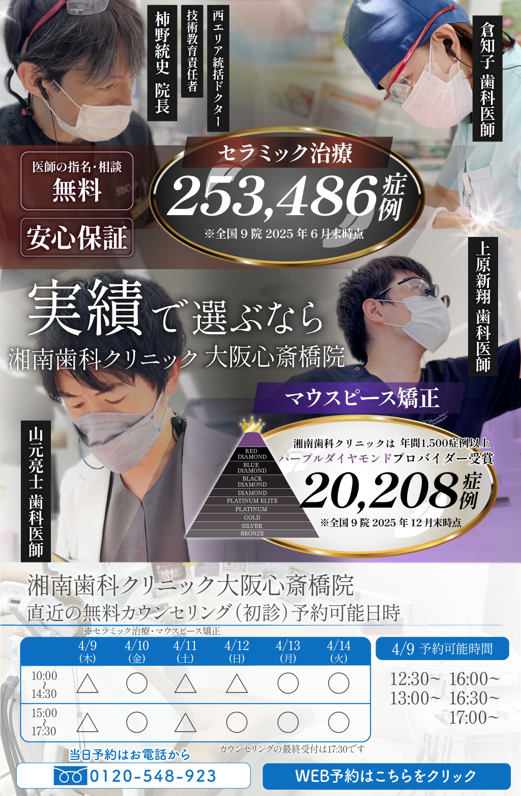 セラミック治療　マウスピース矯正　大阪　心斎橋