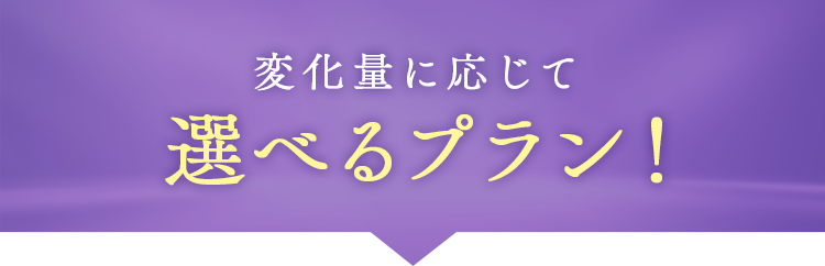 変化量に応じて選べるプラン！